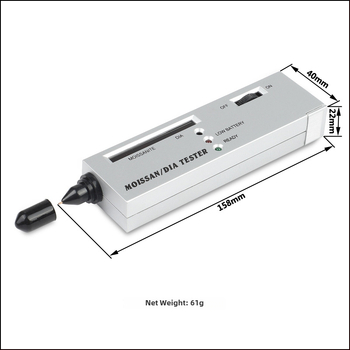 Huajie 169 Moissanit tvrdostný tester pero – Detektor diamantu/moissanitu, 160