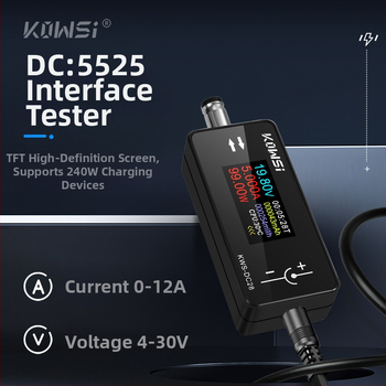 KWS-DC28 Nabíjací Detektor s 12A Vysokým Prúdom, DC5525 Rozhranie, Voltmetr a Wattmetr