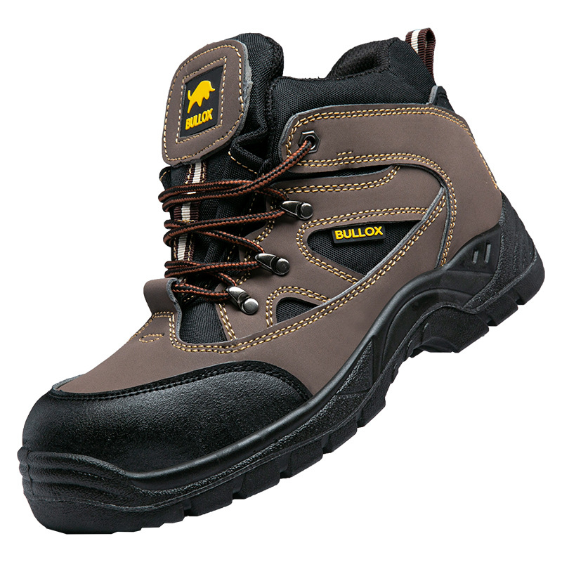 Pantofi de lucru de protecție cu protecție la lovire și perforare, rezistenți la uzură, anti-miros; Material: piele microfibră + țesătură din sârmă de oțel