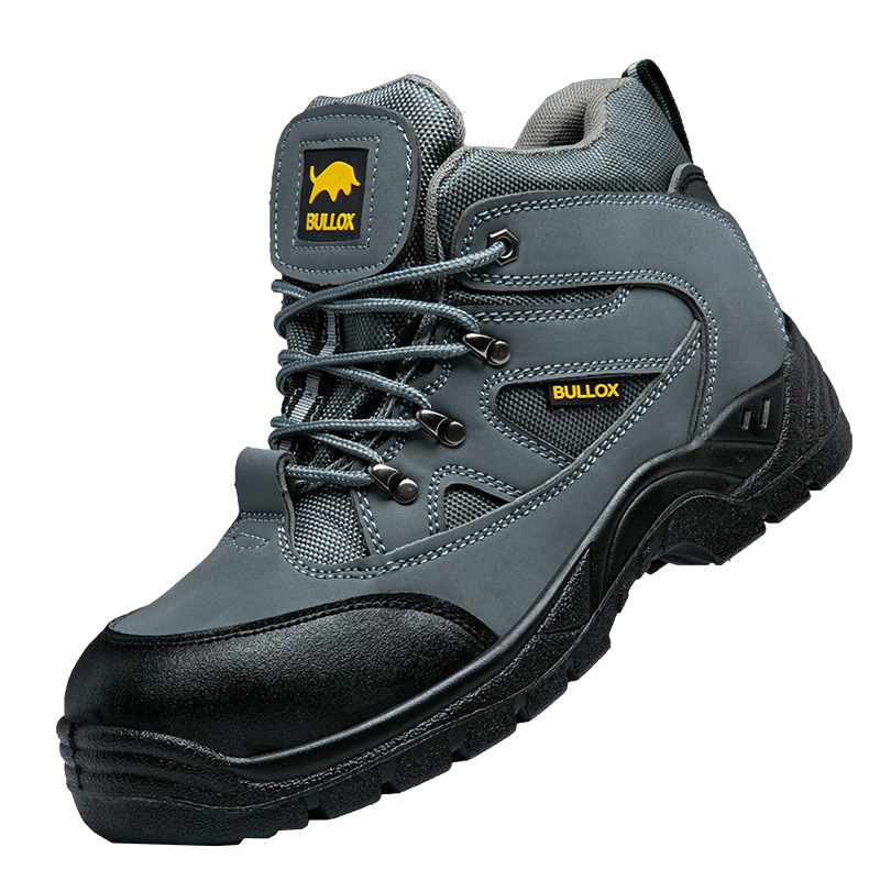 Pantofi de lucru de protecție cu protecție la lovire și perforare, rezistenți la uzură, anti-miros; Material: piele microfibră + țesătură din sârmă de oțel