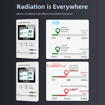 Detector de unde electromagnetice 620A, intervalul 0-100U, precizie 0.01UT, Pettybe