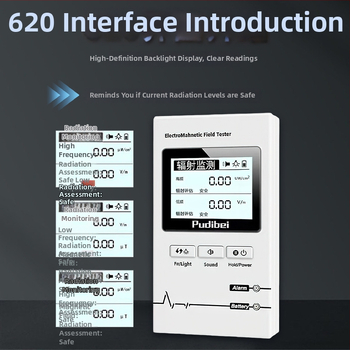 Detector de unde electromagnetice 620A, intervalul 0-100U, precizie 0.01UT, Pettybe