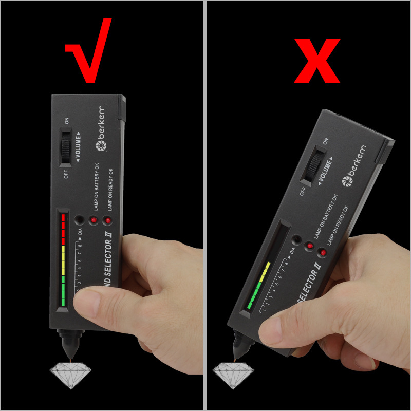 Stilou pentru testarea diamantelor, modelul 168, alimentare 9V, testare a durității și identificare a diamantelor