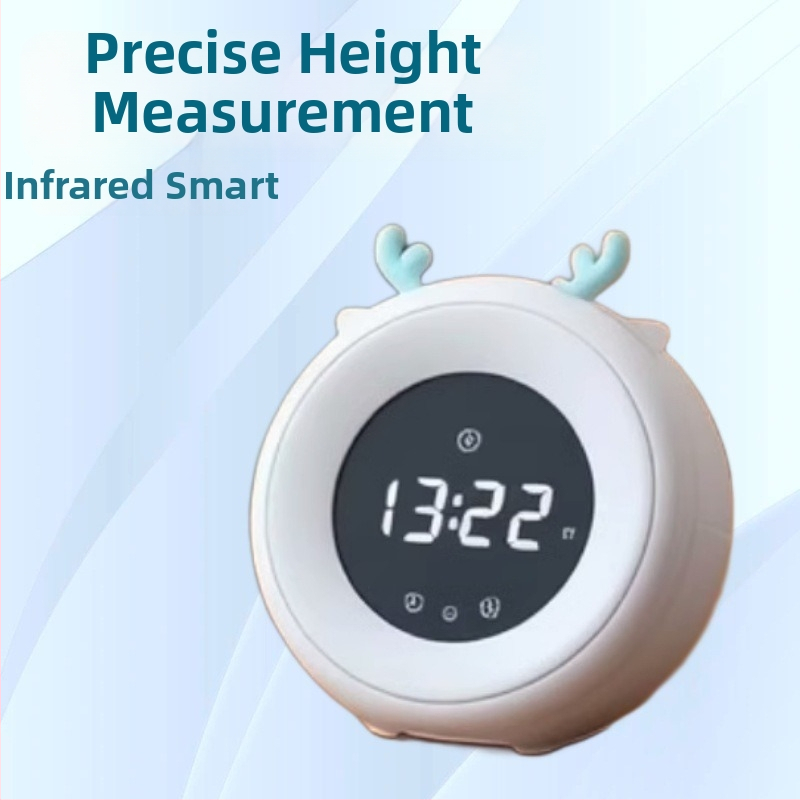 Lidar merací prístroj na výšku a hmotnosť pre deti – inteligentný IR presný elektronický merací prístroj, 3-palcový LED displej, dotykové ovládanie, dobíjateľný