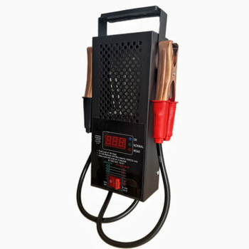 Дигитален тестер за автомобилни батерии – измерване на ток 0-120 A, напрежение 0-12 V, вътрешно съпротивление 0-0.025 Ω, температура -50 до 50 °C, захранване 12 V