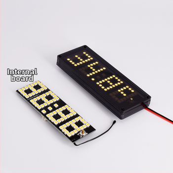LED hodiny s bodovou mriežkou pre auto, vnútorný teplomer, meranie napätia batérie, RX8025 vysokoprecízny časovací IC, DIY inštalácia