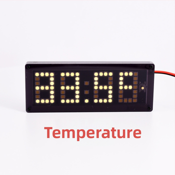 LED hodiny s bodovou mriežkou pre auto, vnútorný teplomer, meranie napätia batérie, RX8025 vysokoprecízny časovací IC, DIY inštalácia