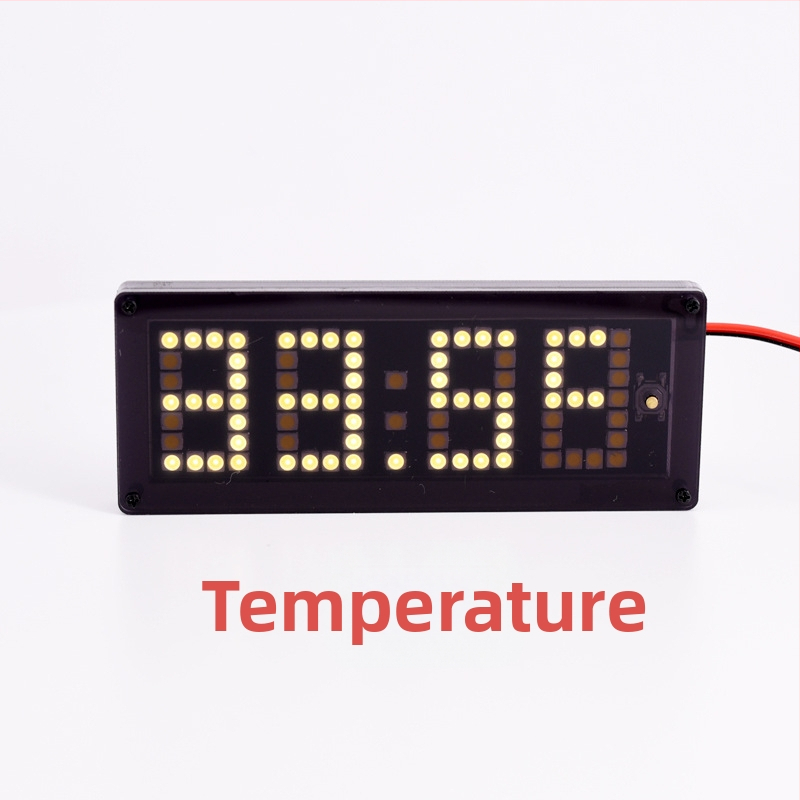 LED hodiny s bodovou mriežkou pre auto, vnútorný teplomer, meranie napätia batérie, RX8025 vysokoprecízny časovací IC, DIY inštalácia