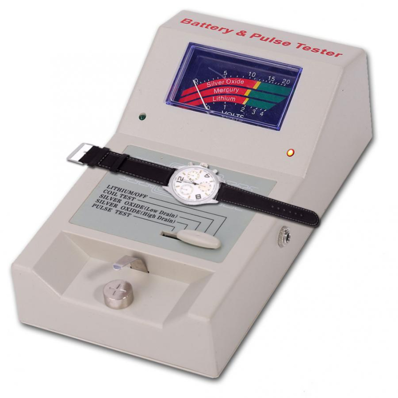 Alat za popravak satova s elektroničkim testerom baterija i testerom kvarcnog mehanizma, elektronički mjerni instrument.