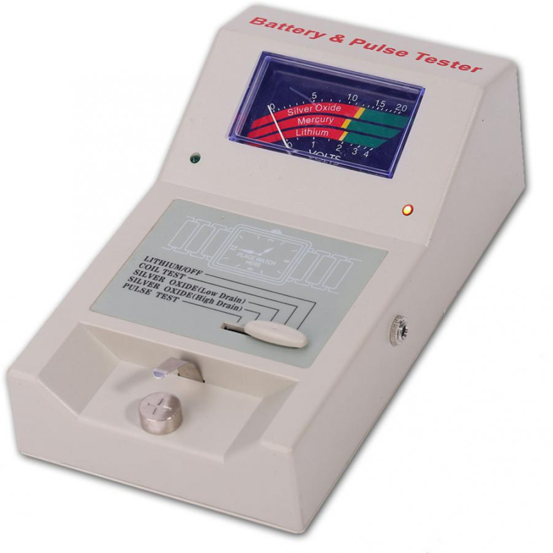 Alat za popravak satova s elektroničkim testerom baterija i testerom kvarcnog mehanizma, elektronički mjerni instrument.