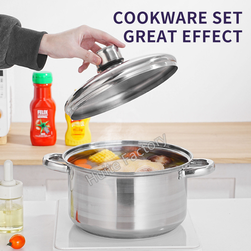 Romcaper Δώδεκα μερών σετ κατσαρολών με γυάλινα καπάκια, αντικολλητική επίστρωση, κατασκευή από ανοξείδωτο χάλυβα 410/430, συμβατή με όλες τις εστίες