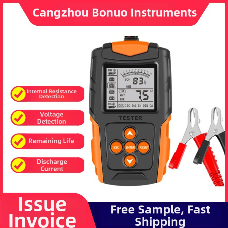Diagnostický tester batérií pre auto 12V/24V, CCA a meranie vnútorného odporu, analytik pre motocykle, rýchly test