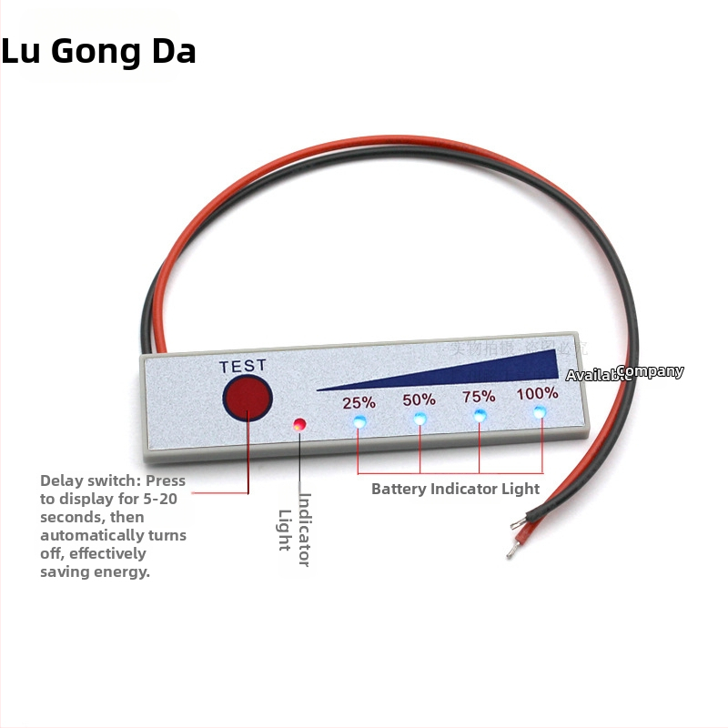 LGD 2-5S lítium batériový balík percentuálny indikátorový panel, zobrazenie 0-60V, -10°C až 65°C