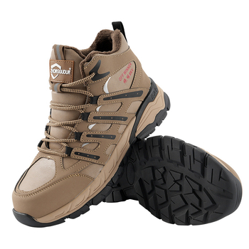 Pantofi de lucru de iarnă cu vârf metalic, talpă antiderapantă, înalte, izolați, căptușeală catifelată