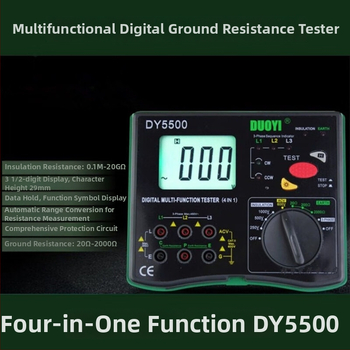 DY5500 Štvornásobný merací prístroj pre zemný odpor s fázovou sekvenciou a rozdelením napätia