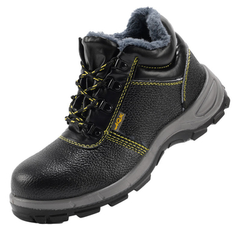 Pánska pracovná obuv s ochranou proti nárazu a perforácii, nízky strih, oceľová špička, mikrovlákno hovädzej kože druhého vrstvenia