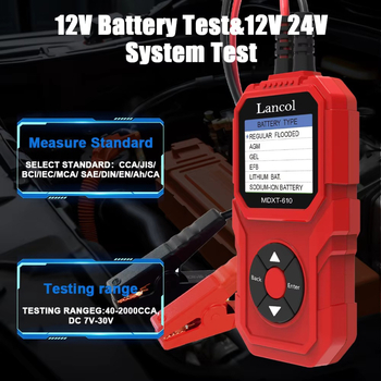 MDXT-610 Μετρητής εσωτερικής αντίστασης μπαταρίας αυτοκινήτου – Υψηλής ακρίβειας μέτρηση τάσης και αντίστασης