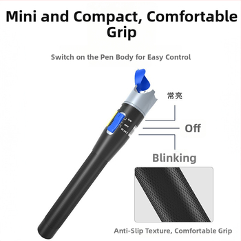Detektor optického vlákna a laserový tester, model B2-10, rozsah merania 10 MW, napájanie 5 V, hmotnosť 0,16 kg