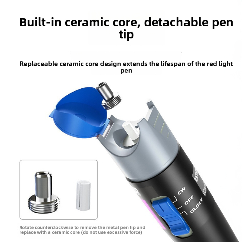 Detektor optického vlákna a laserový tester, model B2-10, rozsah merania 10 MW, napájanie 5 V, hmotnosť 0,16 kg
