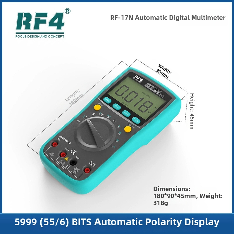 RF4 RF-17N Digitálny inteligentný tester napätia a multimeter pre dosky plošných spojov, telekomunikačná údržba