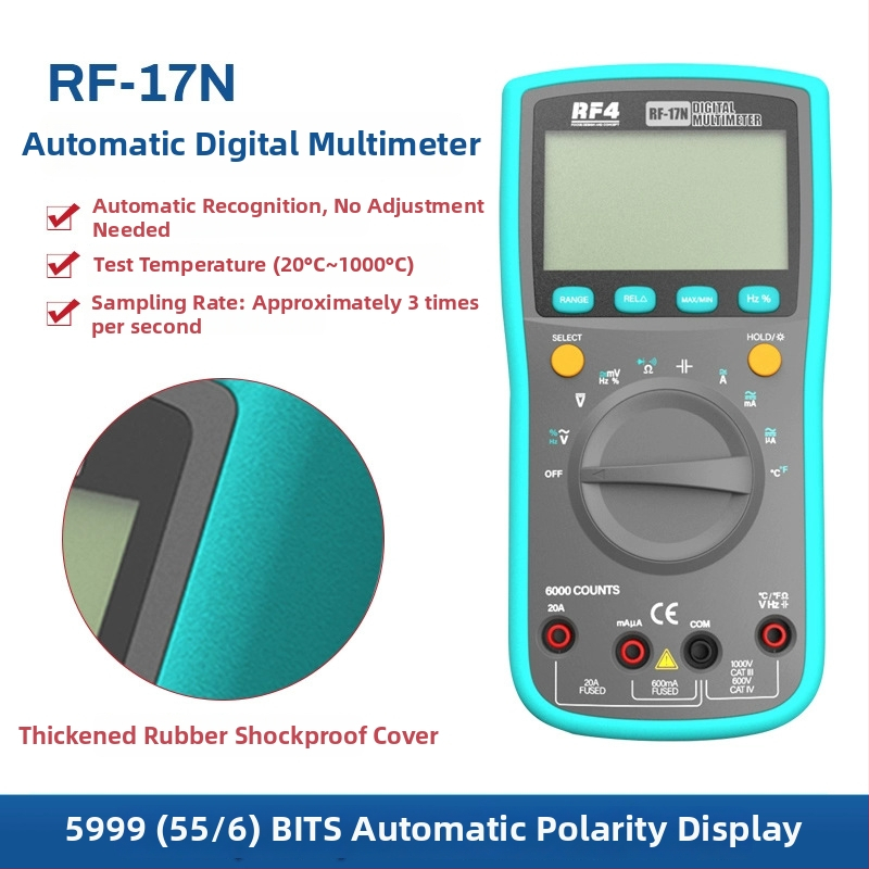 RF4 RF-17N Digitálny inteligentný tester napätia a multimeter pre dosky plošných spojov, telekomunikačná údržba