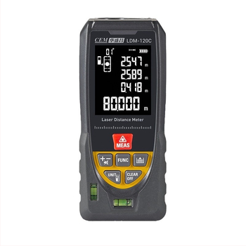 LDM-100C laserový merač vzdialenosti, rozsah 0,05–100 m, presnosť ±1,5 mm, napájanie 2×1,5 V batérie, hmotnosť 135 g