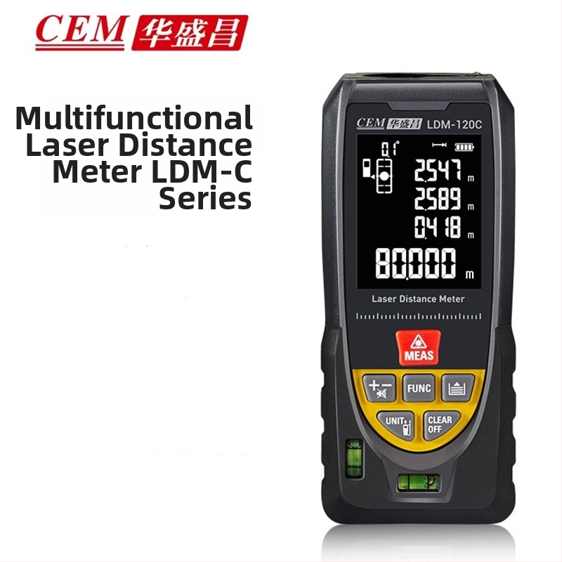 LDM-100C laserový merač vzdialenosti, rozsah 0,05–100 m, presnosť ±1,5 mm, napájanie 2×1,5 V batérie, hmotnosť 135 g