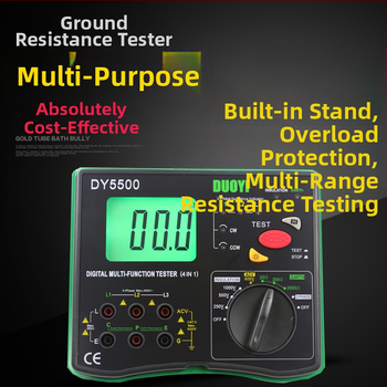 DY5500 Viacfunkčný Digitálny Merač Uzemnenia Odporu s Meraním Fázového Poradia Napätia