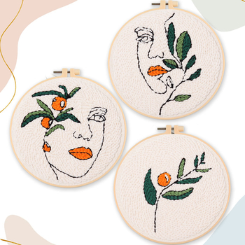 Ručno izrađen punch needle komplet — DIY paket materijala za vunenu sliku