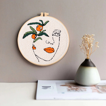 Ručno izrađen punch needle komplet — DIY paket materijala za vunenu sliku