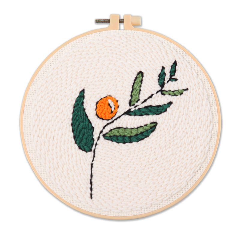 Ručno izrađen punch needle komplet — DIY paket materijala za vunenu sliku