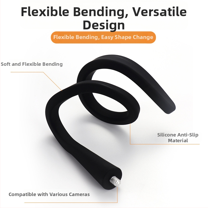 Navijajući nosač sigurnosne kamere — bez bušenja i lijepljenja; 90° rotacija; unutarnja i vanjska uporaba; materijal: silikon guma