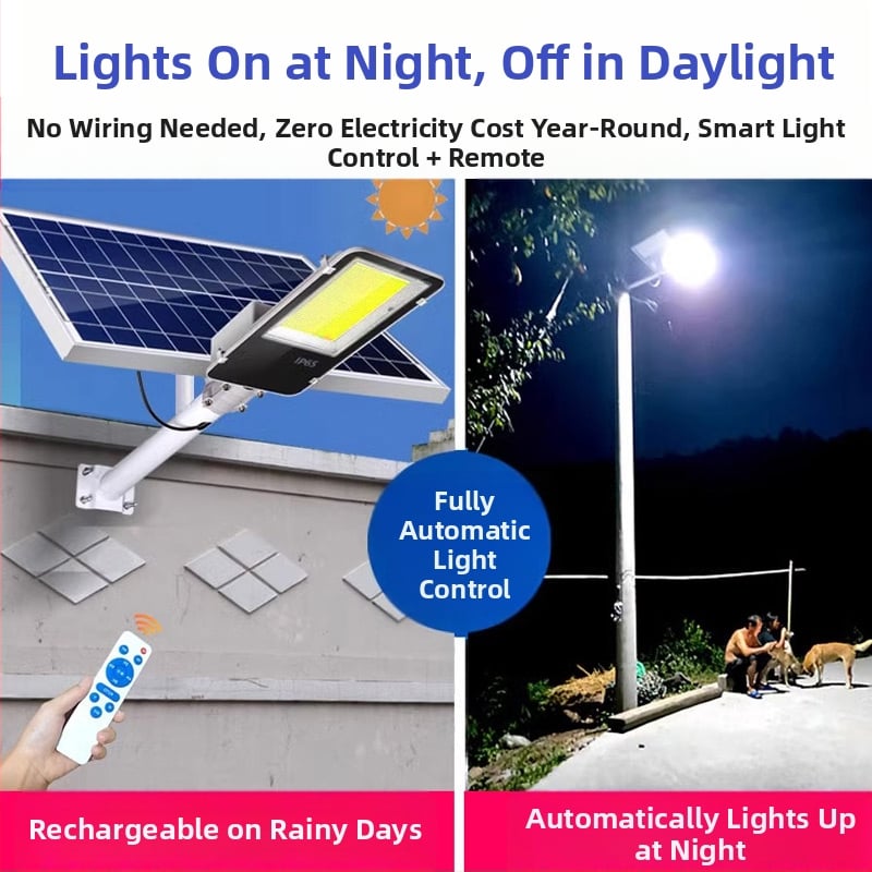 Prenosno solarno ulično svjetlo – IP67, LED izvor, 100 W, trajanje osvjetljenja 6–12 sati, daljinsko upravljanje