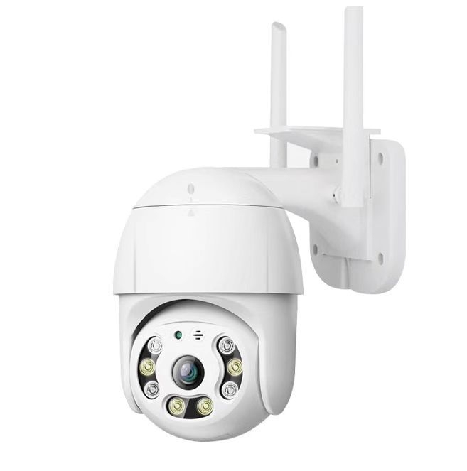 1080P vezeték nélküli WiFi kupolás kamera éjjellátással, beltéri és kültéri használatra, falra vagy mennyezetre szerelhető, pan-tilt 355° horizontalis, 90° vertikális