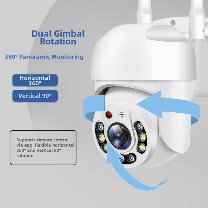 1080P bezdrôtová WiFi kupolová kamera s nočným videním, vnútorné/vonkajšie použitie, montáž na stenu alebo na strop, pan-tilt 355° vodorovne, 90° zvisle