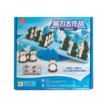 Renbo Балансова настолна игра: пиратски кораб с пингвин, пластмасова логическа пъзел-игра за деца 4–14 г.