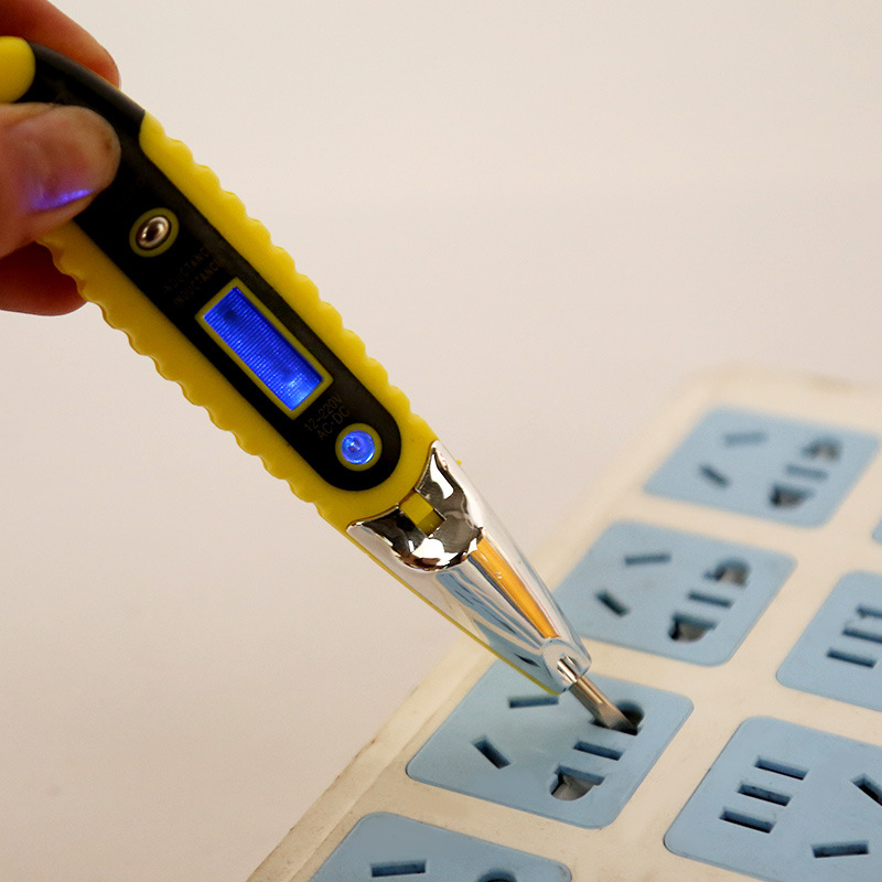 Digitalni mjerač napona s LED indikatorom, odvijač s osvjetljenjem, 12–250 V