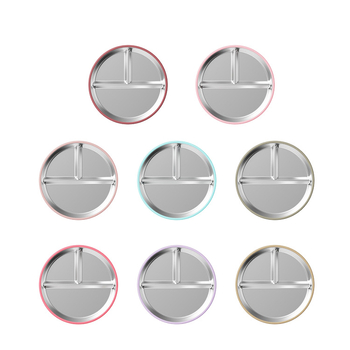 Kūdikių maitinimo lėkštė su trimis skyreliais, iš 304 nerūdijančio plieno, minimalistinio stiliaus, tinka nuo 6 mėnesių, vienas komplektas