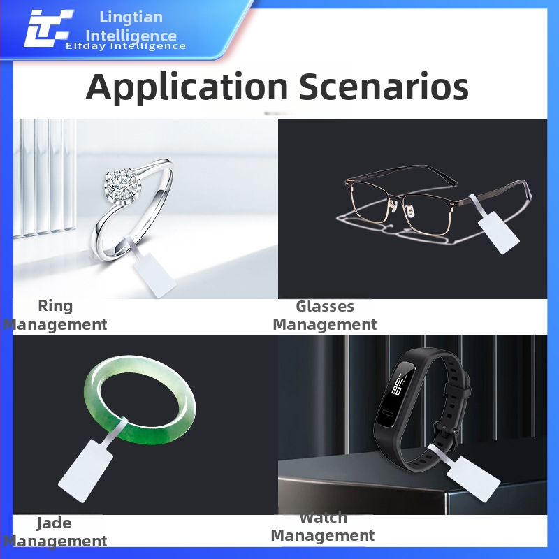 RFID UHF šperková etiketa, čip M730, dosah čítania 700, kapacita 128, dĺžka zápisu/mazania 100000, pasívna karta