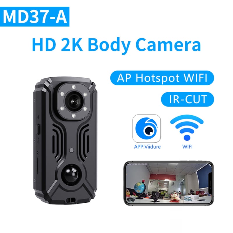 MD37 Cameră cu consum redus de energie – 2K video, IR-CUT, obiectiv 6mm, alimentare 5V, rază IR 3–5 m