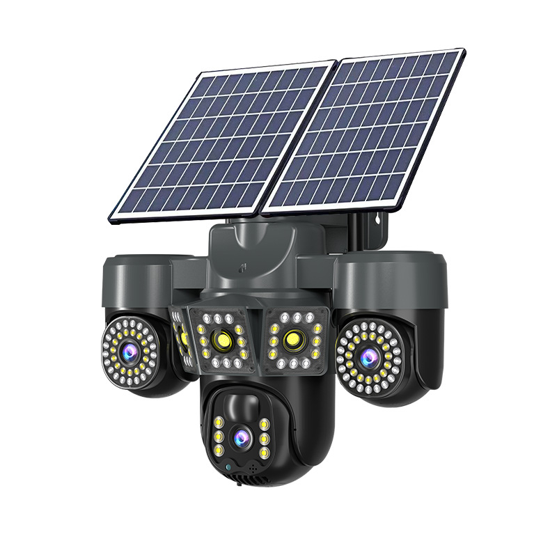 Cameră externă alimentată cu energie solară, 1080p, vedere pe timp de noapte, lentilă 6mm, rază peste 30 m, panou solar inclus