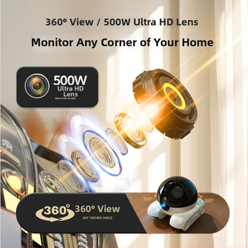 Cameră inteligentă pentru monitorizarea animalelor de companie cu control prin aplicație mobilă, 1080p, distanța focală 3.6mm, rază 30m+, vedere nocturnă