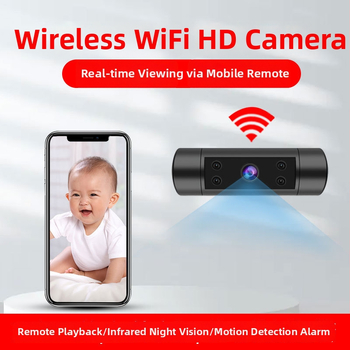 Cameră inteligentă 1080P HD, pan-tilt, viziune de noapte IR până la 12 m, pentru interior și exterior, alimentare 5V 1A