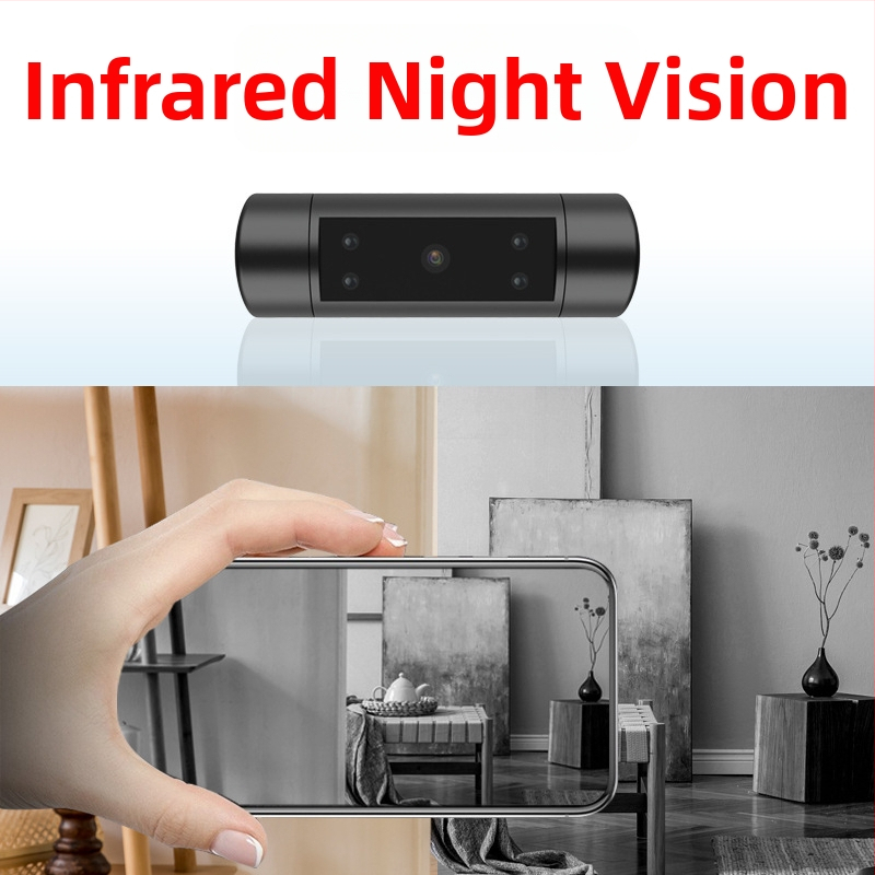 Cameră inteligentă 1080P HD, pan-tilt, viziune de noapte IR până la 12 m, pentru interior și exterior, alimentare 5V 1A