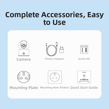 Cameră wireless Wi‑Fi pentru interior cu recunoaștere facială AI, obiectiv 4 mm, vedere IR nocturnă de până la 10 m, utilizare în interior, alimentare 5V