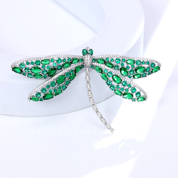 Dragonfly broš s sintetičkim cirkonima, dvostruka upotreba, dodatak za sako ili kaput, Vintage/Palace stil, klasifikacija stila Fresh and Sweet, vrsta: broš, proljeće 2023