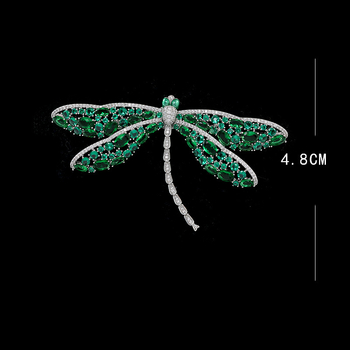 Dragonfly broš s sintetičkim cirkonima, dvostruka upotreba, dodatak za sako ili kaput, Vintage/Palace stil, klasifikacija stila Fresh and Sweet, vrsta: broš, proljeće 2023