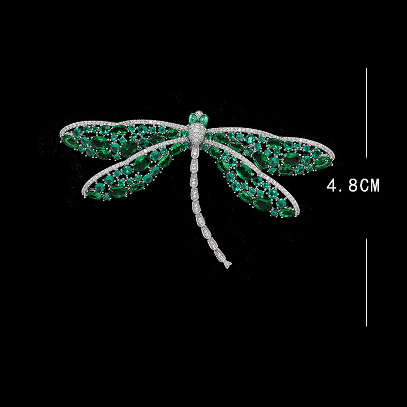 Dragonfly broš s sintetičkim cirkonima, dvostruka upotreba, dodatak za sako ili kaput, Vintage/Palace stil, klasifikacija stila Fresh and Sweet, vrsta: broš, proljeće 2023