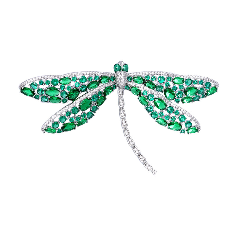 Dragonfly broš s sintetičkim cirkonima, dvostruka upotreba, dodatak za sako ili kaput, Vintage/Palace stil, klasifikacija stila Fresh and Sweet, vrsta: broš, proljeće 2023