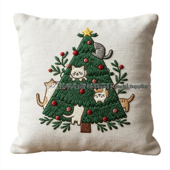 DIY súprava na vyšívanie vianočného stromčeka s lepiacim zadným dielom a vodou rozpustnou netkanou látkou, nordický štýl, možnosť prispôsobenia, určené do obývačky